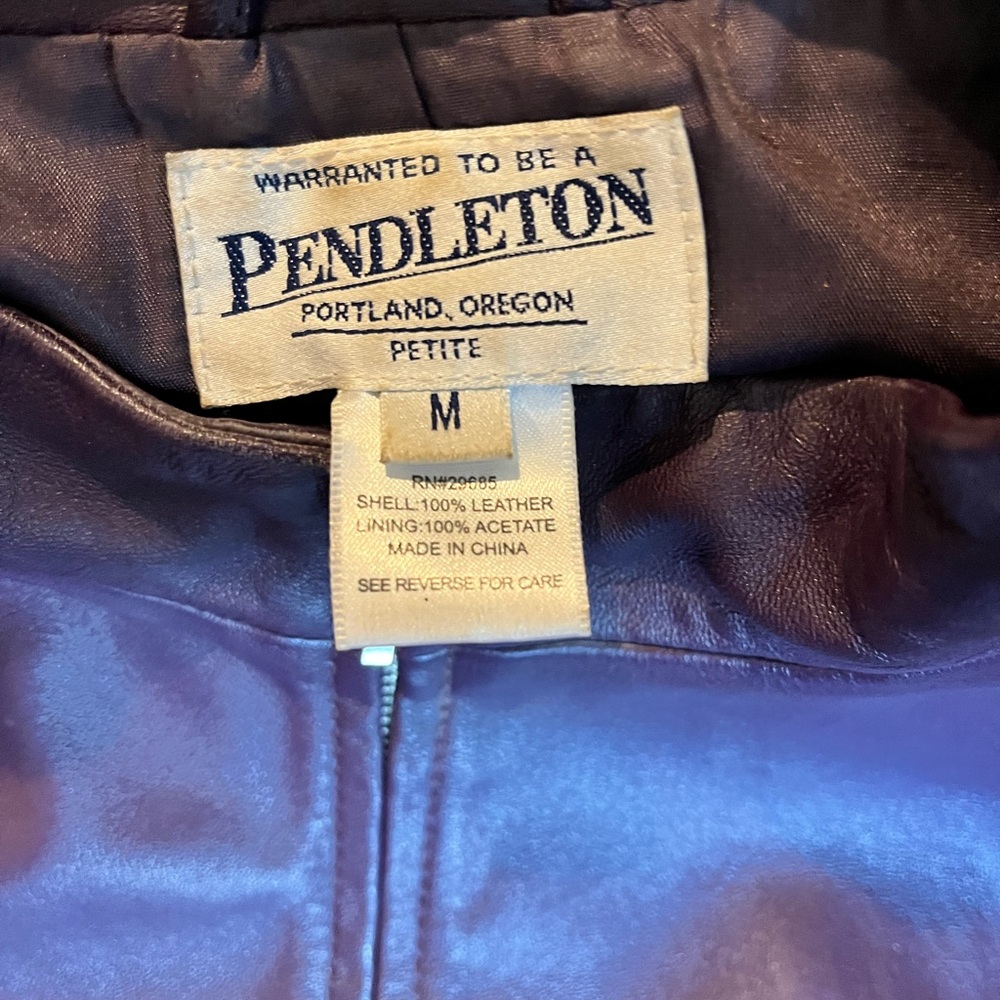 Pendleton Purple Leather Jacket - image 2